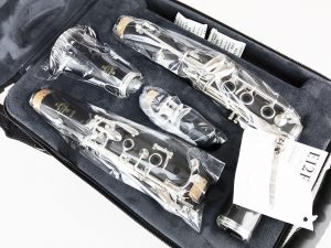 Open Case of Buffet E12 Clarinet Package